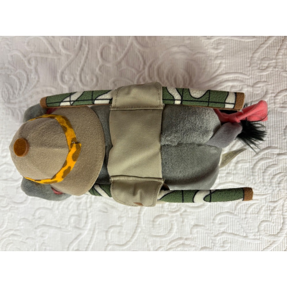 Disney Eeyore Plush Animal Toy Safari Adventure Hat Saddle Backpack 11 inches - Picture 4 of 6